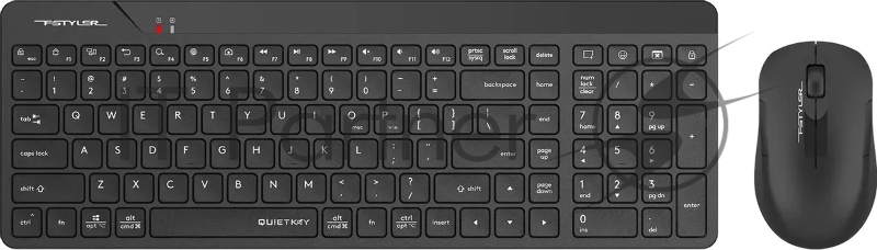 Комплект клавиатура+мышь A4Tech FStyler FG2300 Air2 беспроводной, USB, 1200 DPI, чёрный