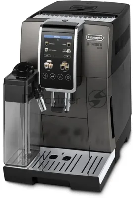 Кофемашина автоматическая DeLonghi Dinamica Plus ECAM380.95.TB черный/серый, исп. кофе - зерновой/молотый, 1.8 л, 1450 Вт, 15 Бар.