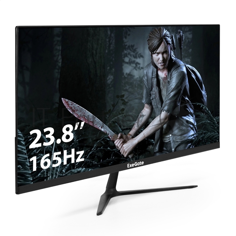 Монитор 23.8" ExeGate Combat EG2407C IPS 1920x1080, 165 Гц, 1 мс, 16:9, 300 кд/м2, 1xHDMI, 1xDP, 1x3.5 мм, черный