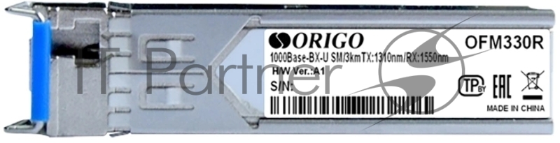 Трансивер ORIGO OFM330R/10KM WDM SFP Transceiver, 1000Base-BX-U, Simplex LC, TX: 1310nm, RX: 1550nm, Single-mode, 10KM