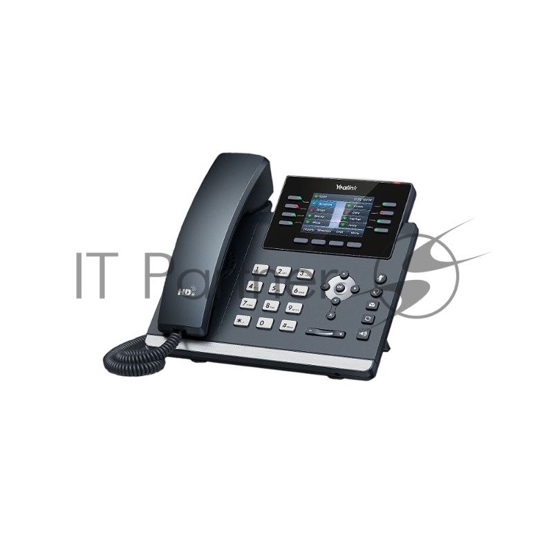 IP-телефон YEALINK SIP-T44W, 12 аккаунтов, 2 порта USB, Wi-Fi, цветной экран 2.8", BLF, PoE, GigE, без БП, шт