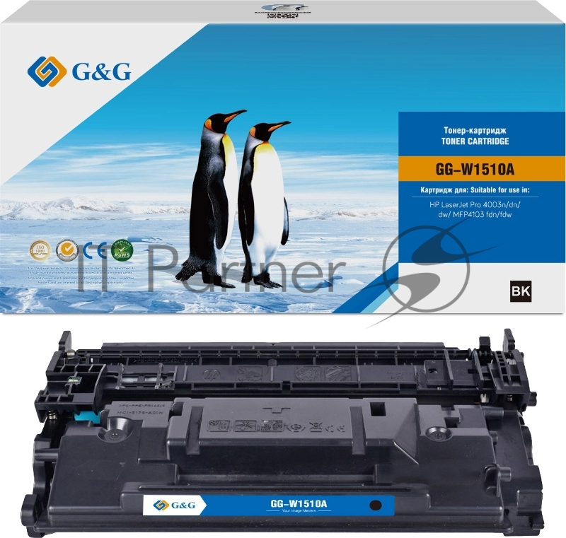 Картридж лазерный G&G GG-W1510A черный (3050 стр.) для HP LJ Pro 4003n/dn/dw/MFP4103 fdn/fdw