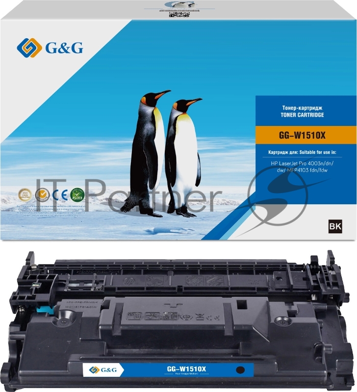 Картридж лазерный G&G GG-W1510X черный (9500 стр.) для HP LJ Pro 4003n/dn/dw/MFP4103 fdn/fdw