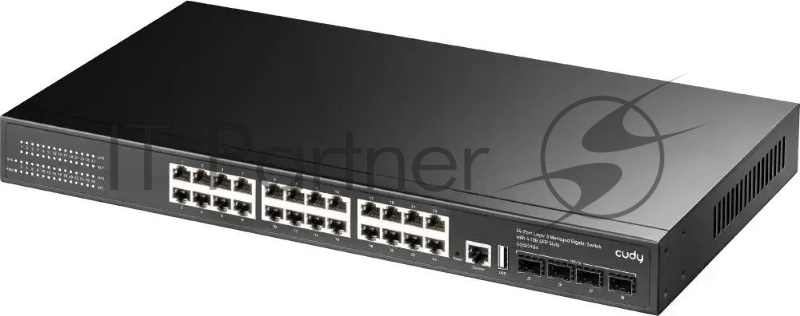 Коммутатор Cudy GS5024S4, 24×1 Гбит/с + 4×10 Гбит/с SFP+
