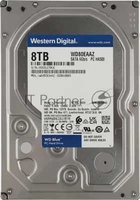 Жесткий диск WD SATA-III 8Tb WD80EAAZ Desktop Blue (5640rpm) 256Mb 3.5"
