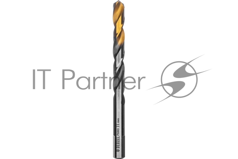 Сверло спиральное по металлу Denzel 11 x 142мм, Р6М5, Golden Tip, многогранная заточка