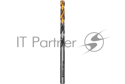 Сверло спиральное по металлу Denzel 5 x 86мм, Р6М5, Golden Tip, многогранная заточка