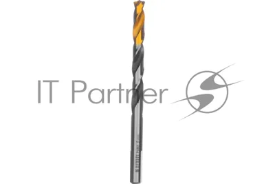 Сверло спиральное по металлу Denzel 8 x 117мм, Р6М5, Golden Tip, многогранная заточка