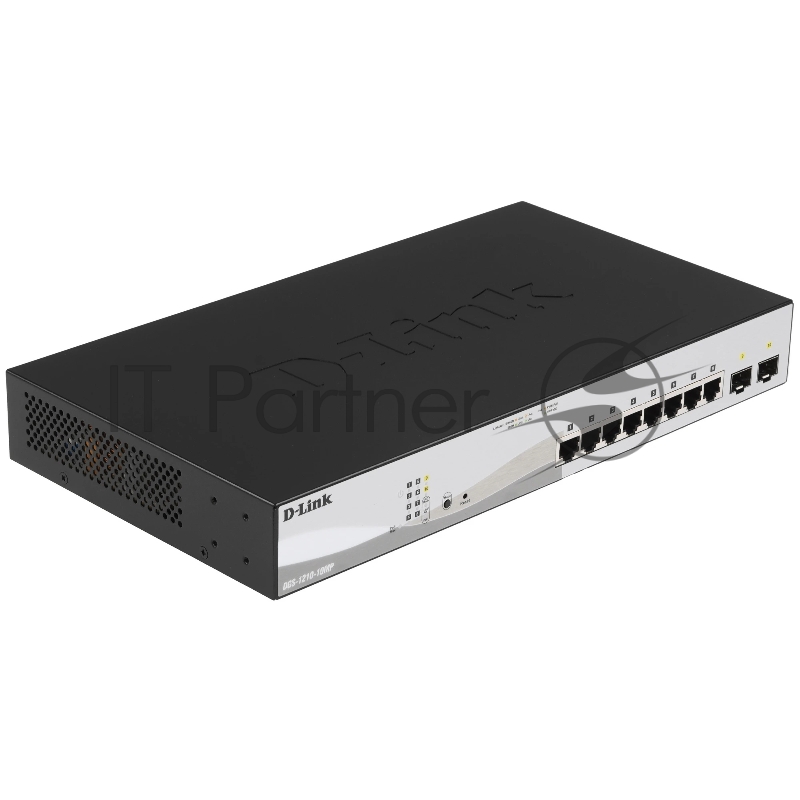 Коммутатор D-Link DGS-1210-10MP/FL2A, 8×1 Гбит/с PoE + 2×1 Гбит/с SFP, настраиваемый