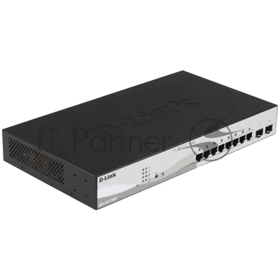 Коммутатор D-Link DGS-1210-10MP/FL2A, 8×1 Гбит/с PoE + 2×1 Гбит/с SFP, настраиваемый