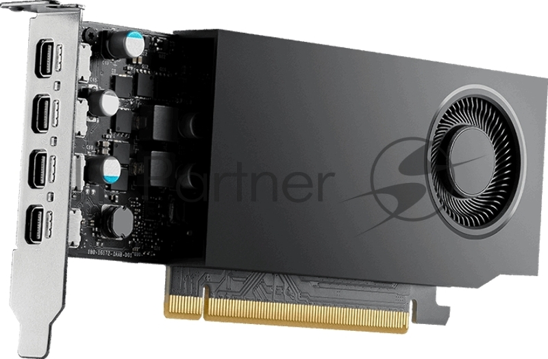 Видеокарта NVIDIA RTX A1000, 8 GB GDDR6, 128 bit, 4xMini DisplayPort, GPU 1462 MHz