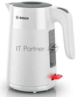Электрочайник Bosch TWK2M161 белый, 1.7 л, 2400 Вт, скрытый нагревательный элемент