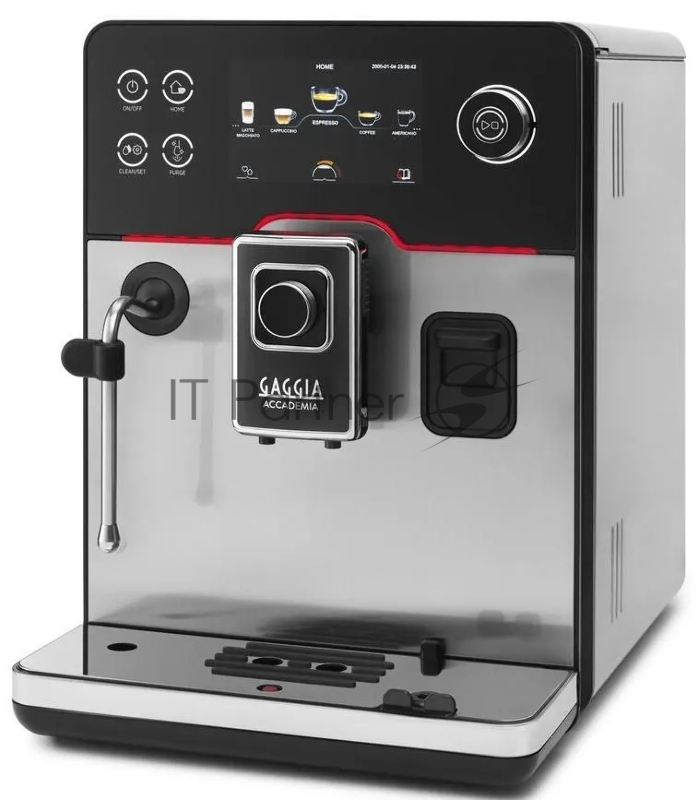 Кофемашина автоматическая Gaggia RI9782/01 NEW ACCADEMIA INOX серебристый/черный, молотый/зерновой, 1.6 л, 1400 Вт, 15 бар