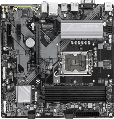 Материнская плата GIGABYTE B760M D3HP, LGA1700, Intel B760, 4xDDR5, 4xSATA, 2xM.2, 1xPCIe 4.0 x16, DisplayPort, HDMI, D-Sub, 1x1Gb LAN, 3x3.5 мм, 7.1, microATX