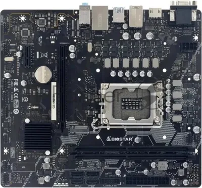 Материнская плата Biostar H610MH D5, LGA1700, Intel H610, 2xDDR5, 4xSATA, 1xM.2, 1xPCIe 4.0 x16, HDMI, D-Sub, 1x1Gb LAN, 3x3.5 мм, 7.1, microATX