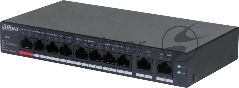 Коммутатор Dahua DH-CS4010-8GT-110, 10×1 Гбит/с, управляемый