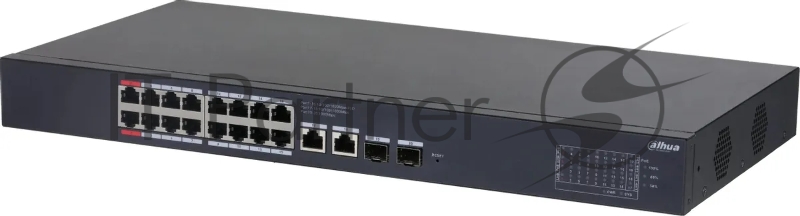 Коммутатор Dahua DH-CS4220-16GT-240, 16×1 Гбит/с + 2×1 Гбит/с + 2×1 Гбит/с Combo, управляемый
