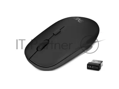 Мышь беспроводная SVEN RX-222W черный, 1800 dpi, радиоканал, Bluetooth, USB, кнопки - 4