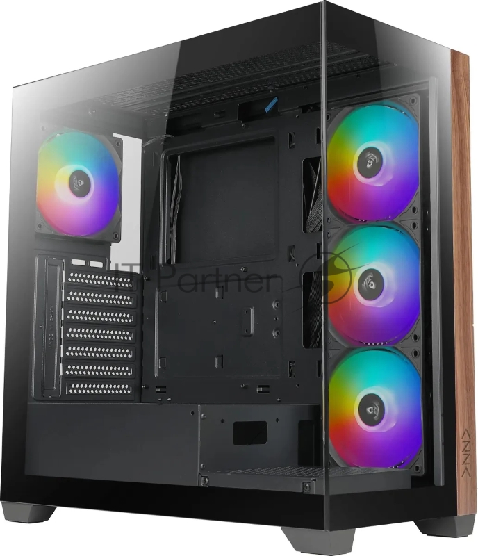 Компьютерный корпус Azza Neptune черный без БП ATX 5x120мм 2x140мм 2xUSB2.0 1xUSB3.0 audio bott PSU