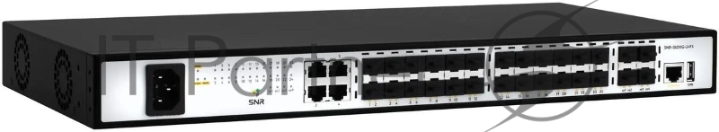 Коммутатор SNR SNR-S5210G-24FX, 20×1 Гбит/с SFP + 4×1 Гбит/с Комбо (RJ45/SFP) + 4×10 Гбит/с SFP+, управляемый