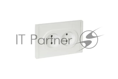 Розетка 2-м СП FORTE&PIANO FP226 10А без заземл. без защ. шторок безвинт. крепл. бел. IEK FP-R20-10-1-K01