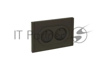 Розетка 2-м СП FORTE&PIANO FP326 10А без заземл. без защ. шторок безвинт. крепл. сер. IEK FP-R20-10-1-K03