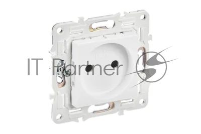 Розетка SKANDY 10А без заземл. без защ. шторок SK-R02W арктич. бел. IEK SK-R10-10-K01