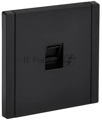Розетка компьютерная RJ45 кат.5E FORTE&PIANO FP132 черный IEK FP-K10-1-K02