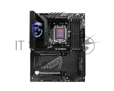 Материнская плата MSI MPG X870E CARBON WIFI, AM5, AMD X870E, 4xDDR5, 4xSATA, 4xM.2, 1xPCIe 5.0 x16, HDMI, USB Type-C, 2x5Gb LAN, 2x3.5 мм, 7.1, ATX
