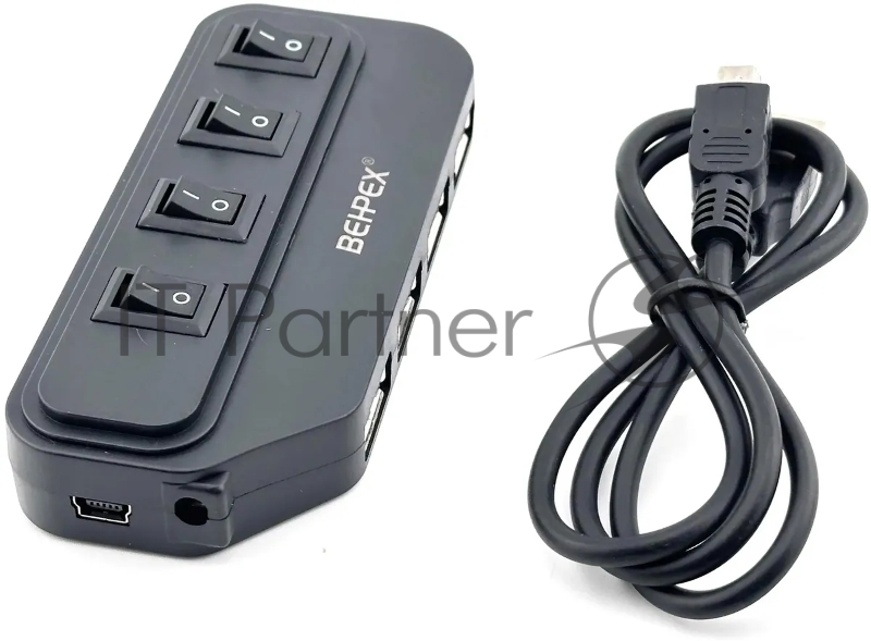 USB-концентратор Behpex BPH-1907, USB 2.0, USB 4 порта, USB