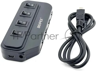 USB-концентратор Behpex BPH-1907, USB 2.0, USB 4 порта, USB