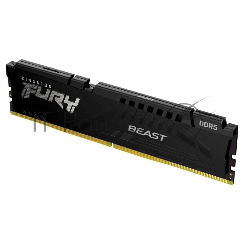 Оперативная память Kingston Fury Beast, DDR5, 32Gb (1x32GB), 6400MHz, CL32, DIMM, радиатор, черный