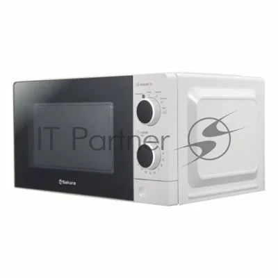 Микроволновая печь Sakura SA-7055W белый, 20 л, 700 Вт, переключатели - поворотный механизм
