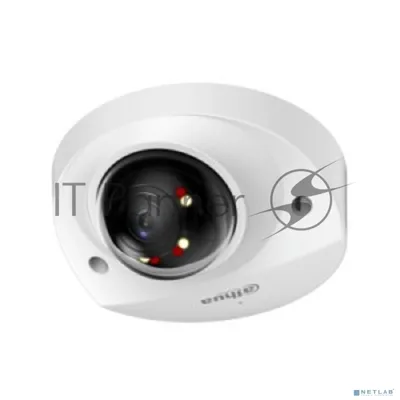 Уличная мини-купольная IP-видеокамера SmartDualLight Dahua DH-IPC-HDBW2449FP-AS-IL-0280B 4Мп, 1/2.9” CMOS, объектив 2.8мм, видеоаналитика, микрофон, ИК 30м, LED 30м, IP67, металл