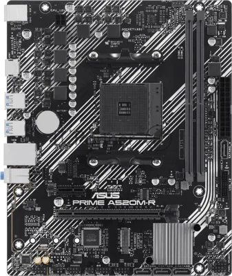Материнская плата ASUS PRIME A520M-R, AM4, AMD A520, 2xDDR4, 4xSATA, 1xM.2, 1xPCIe 3.0 x16, HDMI, 1x1Gb LAN, 3x3.5 мм, 7.1, microATX