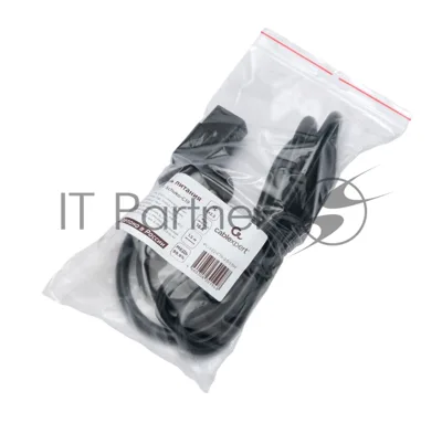 Кабель питания Cablexpert PC-S22-C19-2.5-1.5M, Schuko-C19, 3x2.5мм2, 16A, с заземлением, медь, 1.5м, черный, пакет