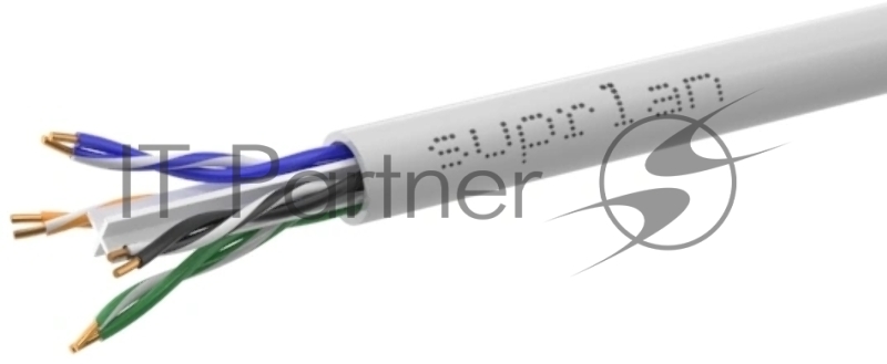 Кабель витая пара U/UTP кат.6 4х2х23AWG solid Cu LSZH нг(А)-HF Indoor Six (м) SUPRLAN 01-1030-1