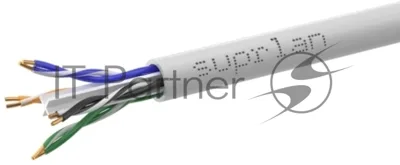 Кабель витая пара U/UTP кат.6 4х2х23AWG solid Cu LSZH нг(А)-HF Indoor Six (м) SUPRLAN 01-1030-1