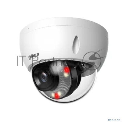 Уличная купольная IP-видеокамера Dahua DH-IPC-HDBW2849EP-S-IL-0280B SmartDualLight 8Мп, 1/2.7” CMOS, объектив 2.8мм, видеоаналитика, микрофон, ИК 30м, LED 30м, P67, IK10, металл