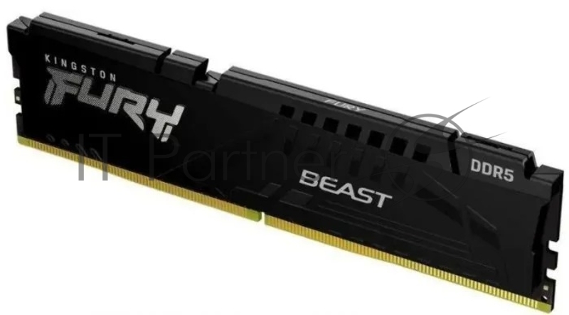 Оперативная память Kingston Fury Beast, DDR5, 16Gb (1x16Gb), 6000MHz, CL36, DIMM, с радиатором, черный