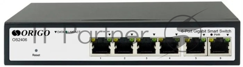 Коммутатор ORIGO OS2406/A1A, 6×1 Гбит/с, настраиваемый