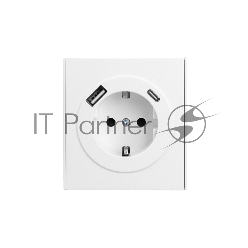 Розетка Kranz STRONG 1-ая с/з с/у з/ш 16А с USB A+C быстрой зарядки 5В/3А жемчуг