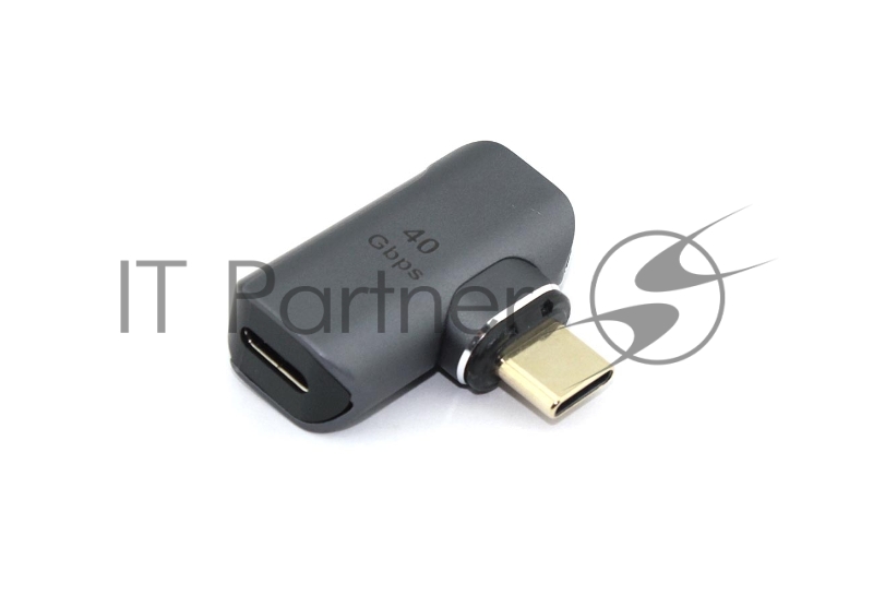 Переходник USB 4 Type-C мама-папа угловой с магнитным разъемом тип 1