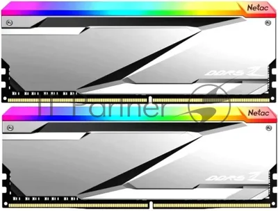 Оперативная память NETAC Z, DDR5, 32Gb (2x16 Gb), 6800 MHz, CL34, DIMM, ECC, радиатор, RGb, серебристый