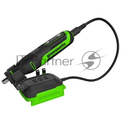 Прямошлифовальная машина (гравер) аккумуляторный GreenWorks G24RT, 24V, бесщеточный, с принадлежностями 52 шт., без АКБ и ЗУ (3200807)