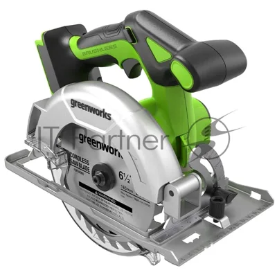 Циркулярная пила аккумуляторная GreenWorks GD24CS165, 24V, бесщеточная, 57 мм, без АКБ и ЗУ (1501607)