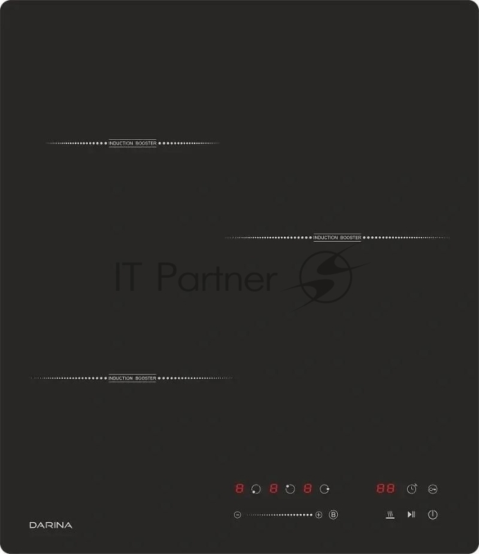 Индукционная варочная поверхность Darina 6P EI 3302 B, 3 конфорки, стеклокерамика, 6400 Вт