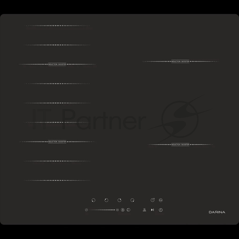 Индукционная варочная поверхность Darina 6Р9 EI 304 B, 4 конфорки, с зоной расширения, стеклокерамика, 7400 Вт