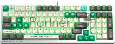 Клавиатура проводная A4Tech Bloody S98 Pixels Green USB белый/бежевый