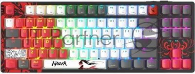Клавиатура беспроводная A4Tech Bloody WS87 Naraka USB, Bluetooth/Радиоканал черный/красный